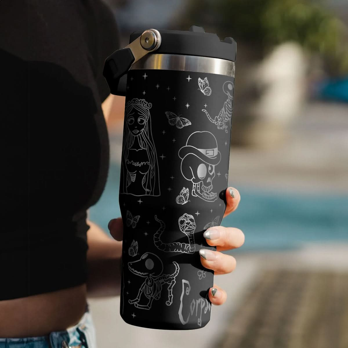 Corpse Bride Halloween IceFlow 40oz Tumbler - 409HLHNTB157