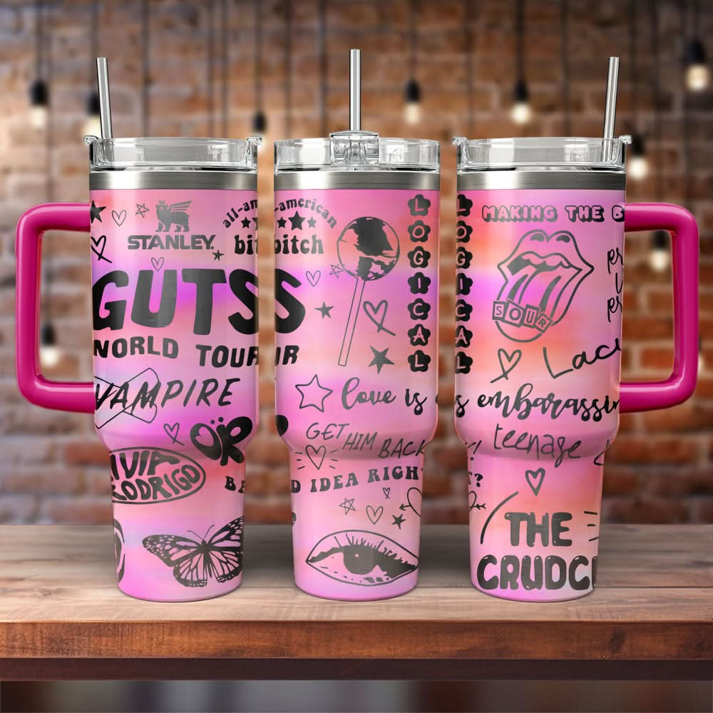 40oz Olivia Rodrigo Tumbler 408VTTLTB042 - Guts World Tour 2024