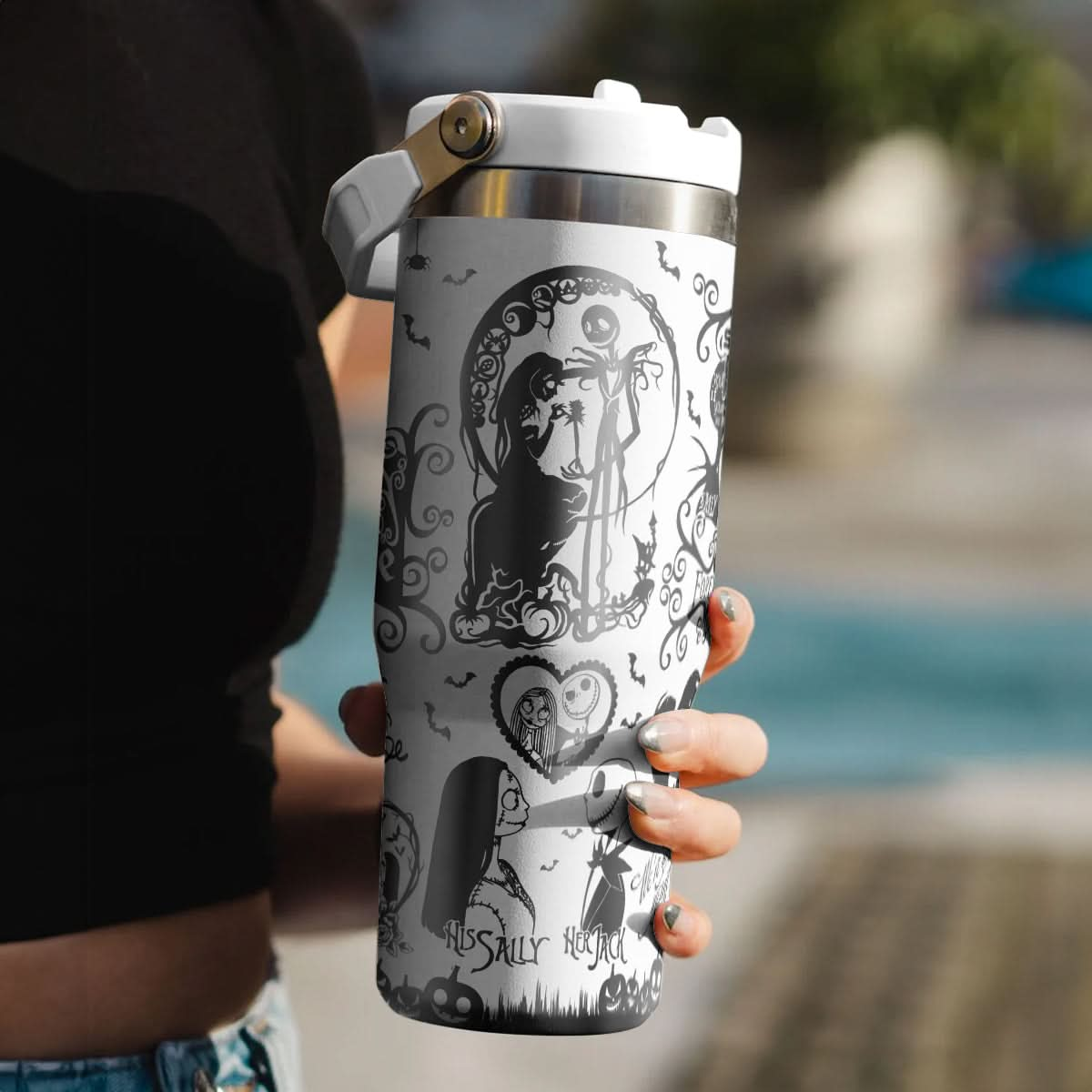 Jack & Sally Forever IceFlow 40oz Tumbler - 408VTHNTB030