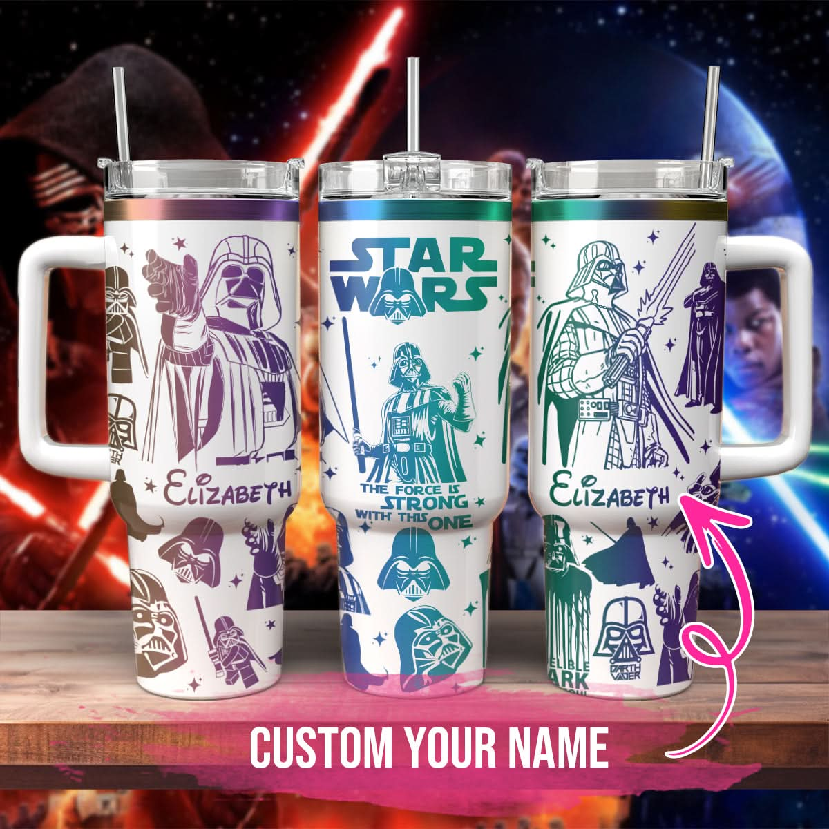 Custom Disney Father Day Darth Vader Star Wars Tumbler 40 oz - 407HLHNTB017