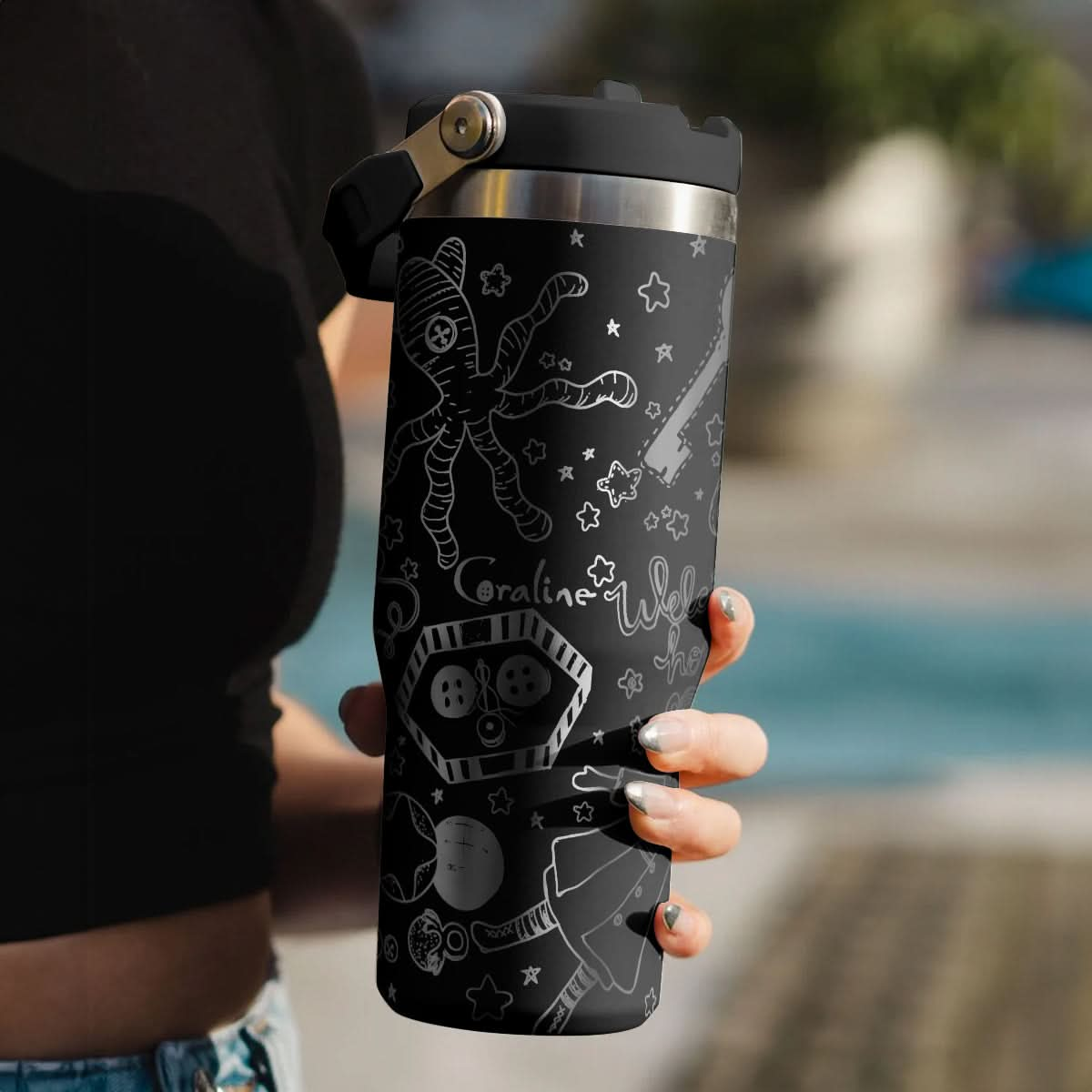 Coraline Custom IceFlow 40oz Tumbler - 410TTHNTB003