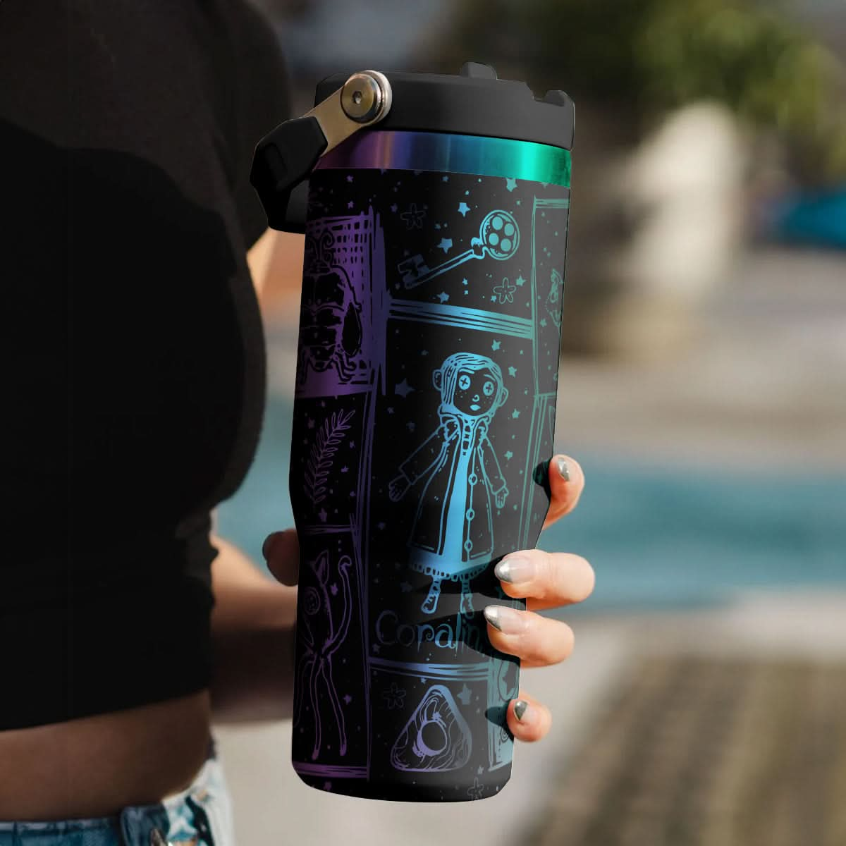 Coraline Movies IceFlow 40oz Tumbler - 409HLHNTB178