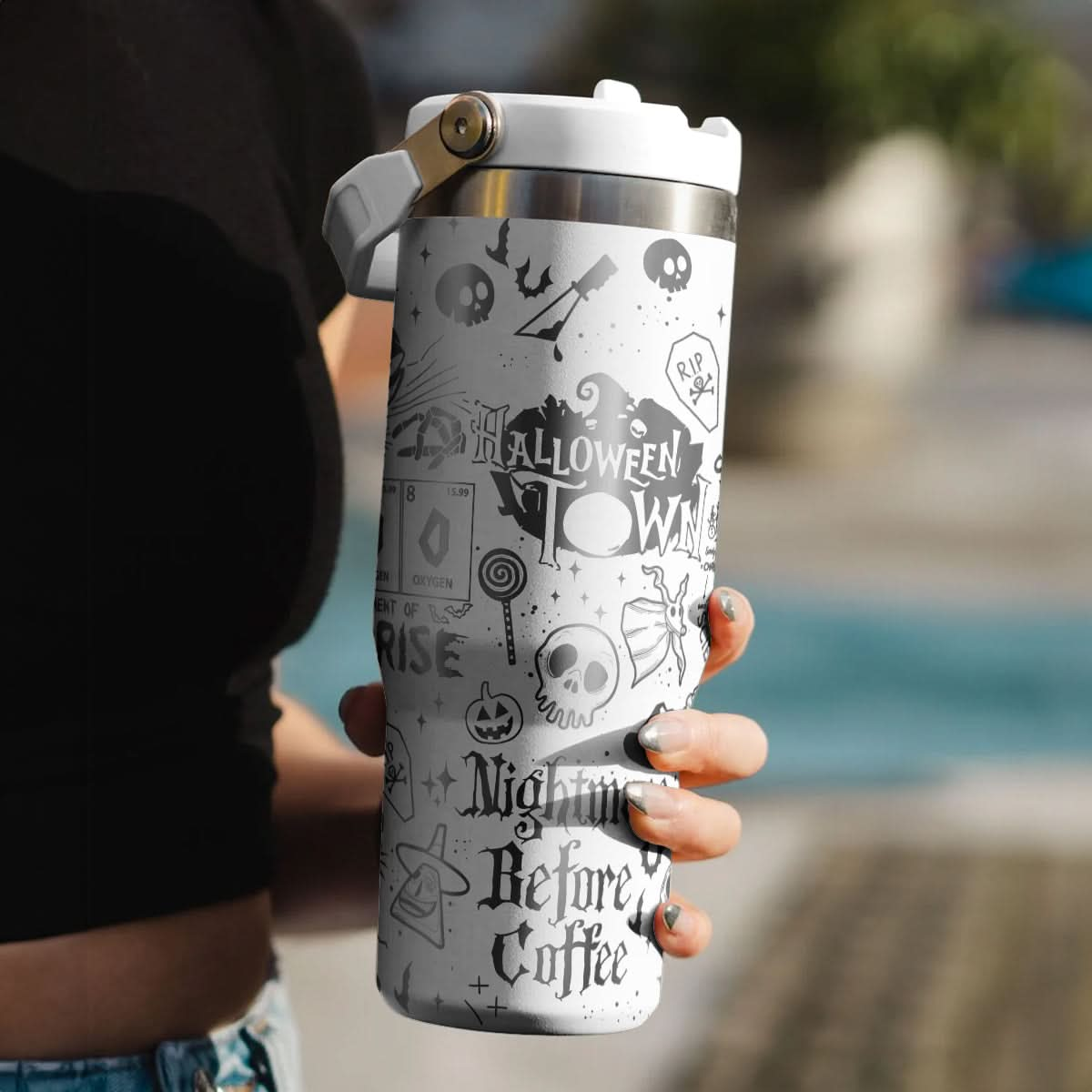 Nightmare Before Coffee IceFlow 40oz Tumbler - 409VTHNTB026