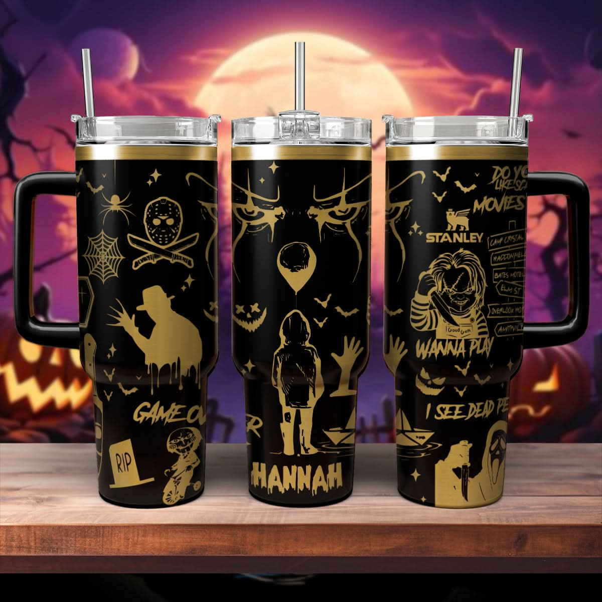 Horror Characters Movies 40oz Tumbler - 408HLHNTB099