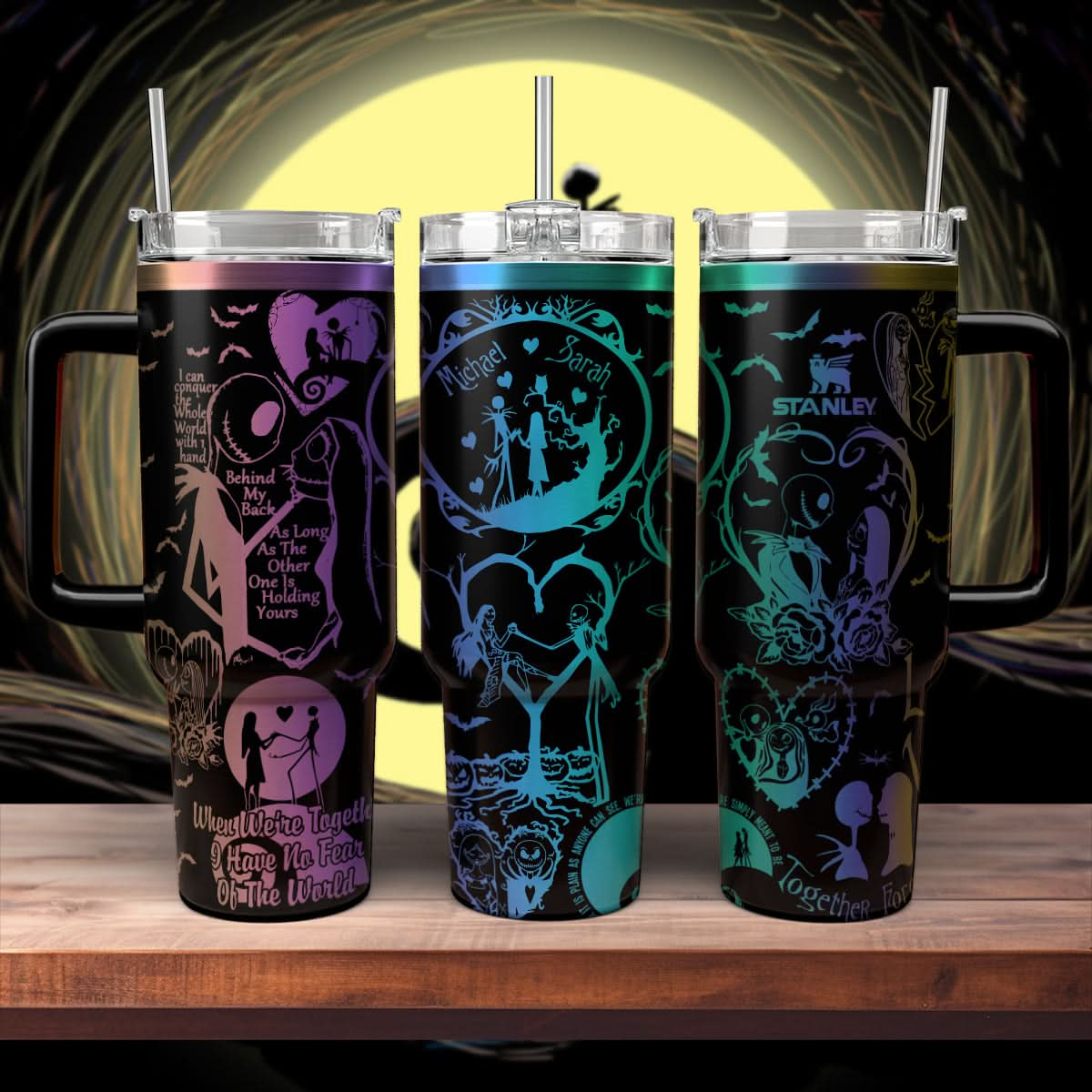 Couple Custom Name - Jack & Sally 40oz Tumbler - 408VTHNTB036