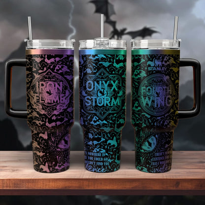 Fourth Wing - Iron Flame - Onyx Storm 40oz Tumbler - 407VTHNTB021