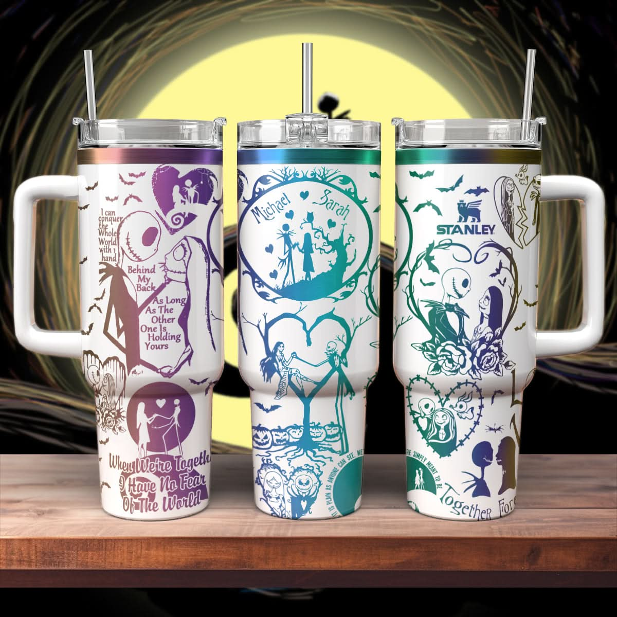 Couple Custom Name - Jack & Sally 40oz Tumbler - 408VTHNTB036