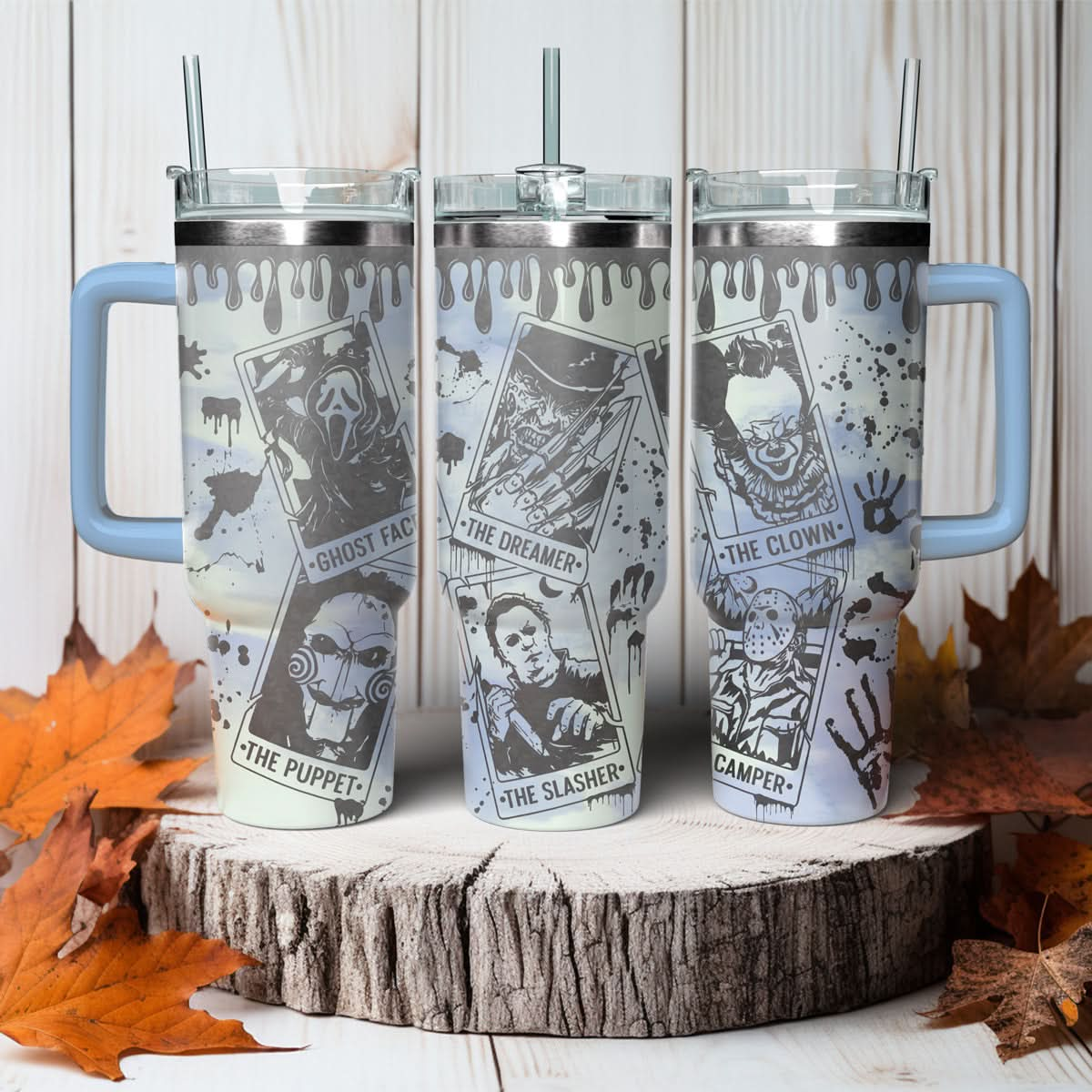 Horror Tarot Movies Characters 40oz Tumbler - 408HLHNTB080