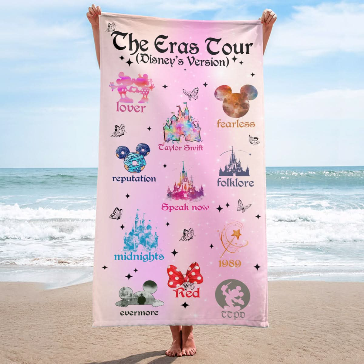 Disney Swiftie Mashup Beach Towel- 406TTHNBT161