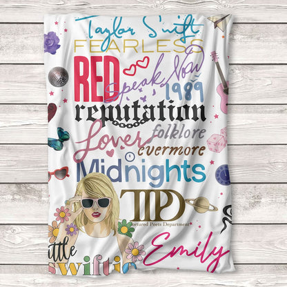 Custom Name Swiftie - Albums Taylor Swift Blanket 407HLHNBL044