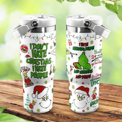 Grinch Movie, Grinch Hates People IceFlow 40oz Tumbler - 410TTHNTB023