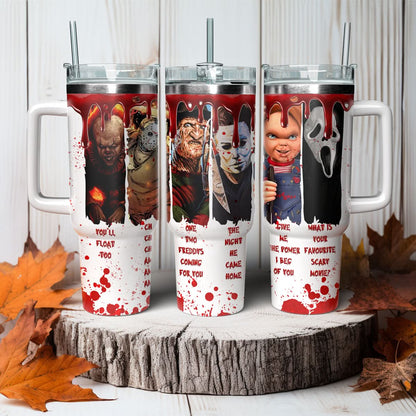 Horror Characters Quotes Movies 40oz Tumbler - 407HLHNTB067