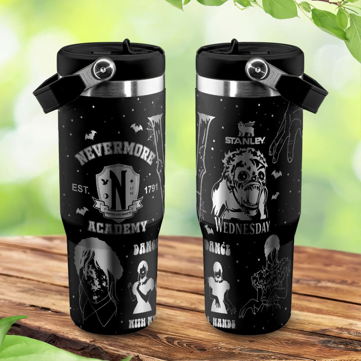 Wednesday Addams Nevermore Academy IceFlow 40oz Tumbler - 409HLTLTB181