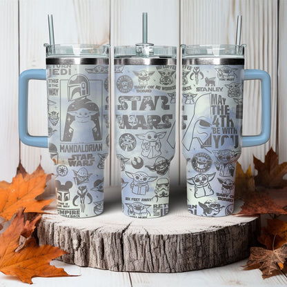 SW Inspired Yoda Galaxy Gift For Fans Tumbler- 406TTHNTB162