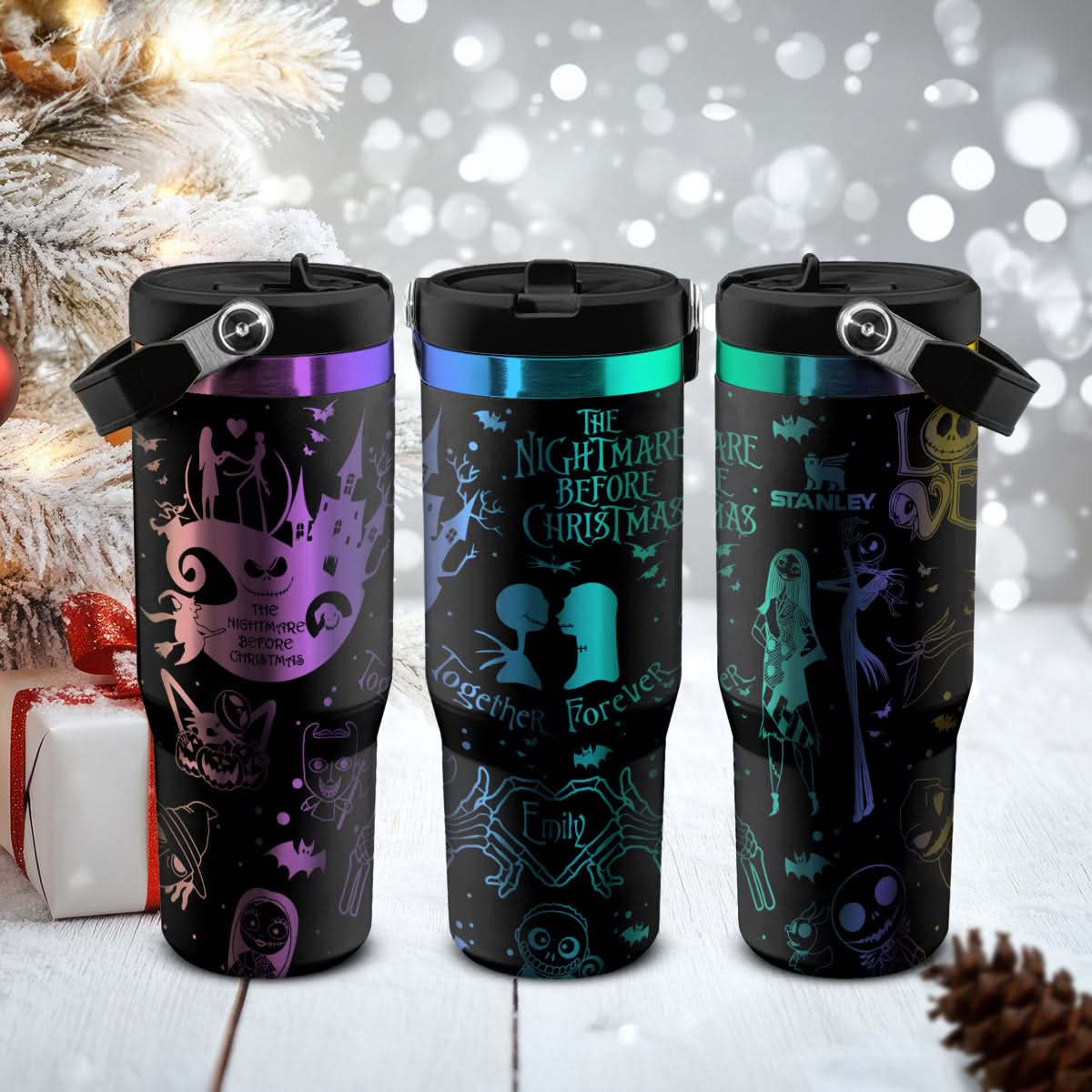 Couple Custom Nightmare IceFlow 40oz Tumbler - 410TTHNTB036