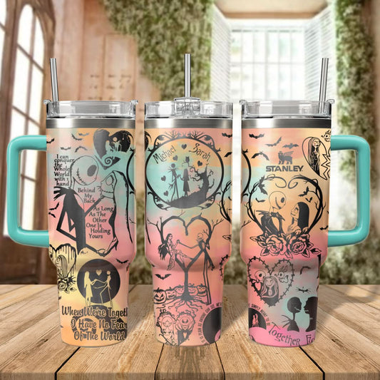 Couple Custom Name - Jack & Sally 40oz Tumbler - 408VTHNTB036