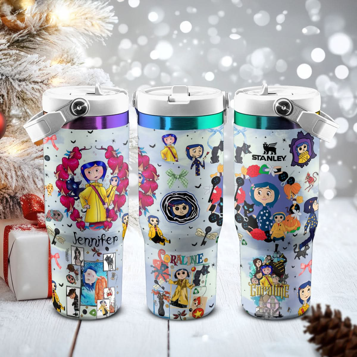 Custom Name Coraline Movie IceFlow 40oz Tumbler - 409HLHNTB183