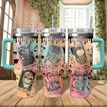 Horror Tarot Movies Characters 40oz Tumbler - 408HLHNTB080