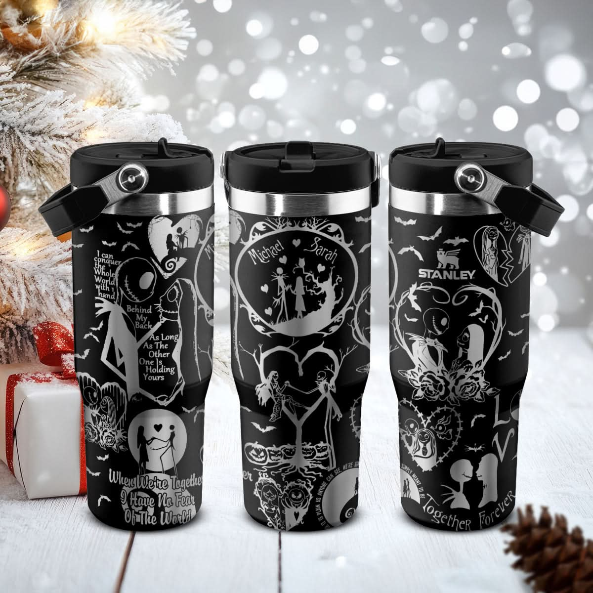 Couple Custom Name IceFlow 40oz Tumbler - 408VTHNTB036