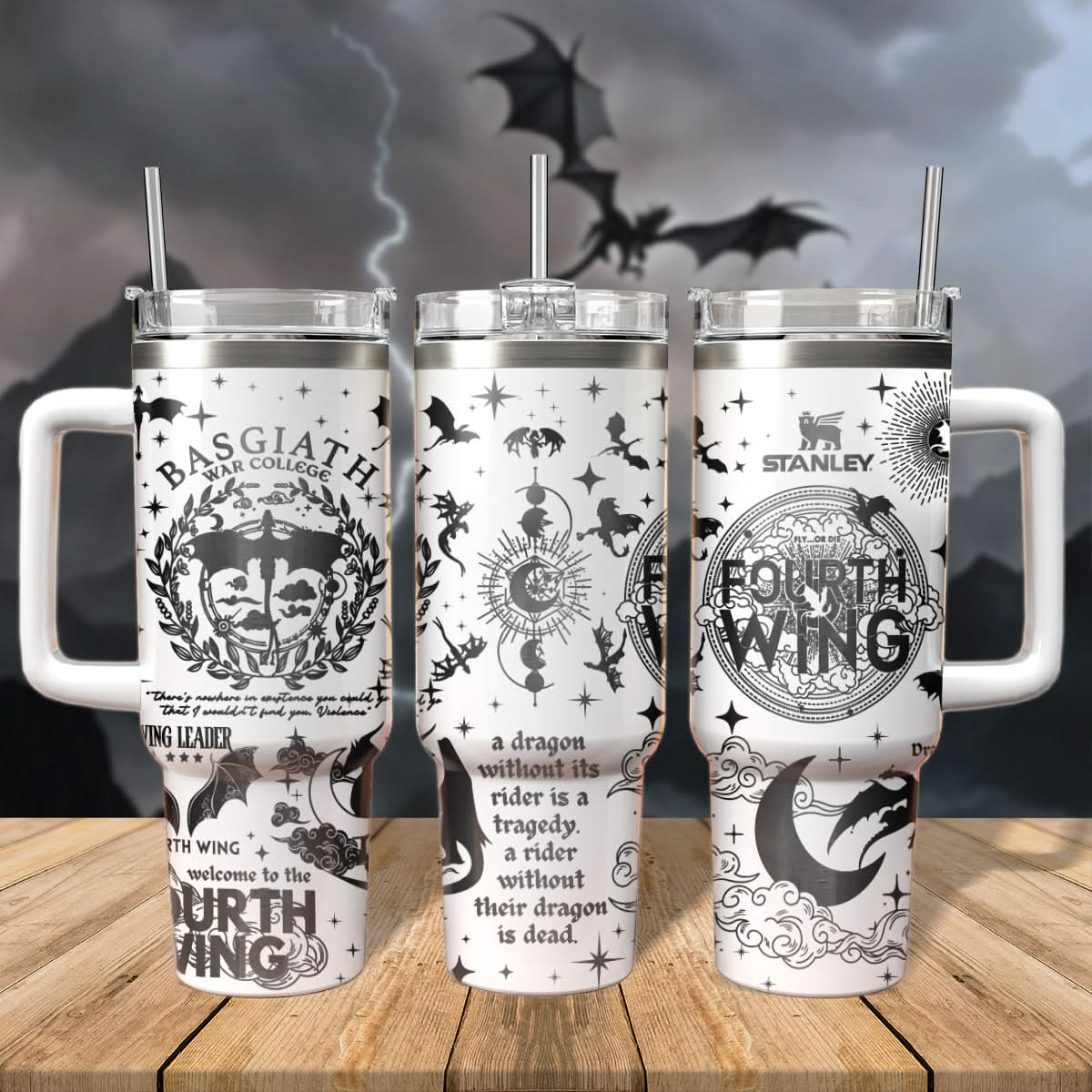 Fourth Wing Basgiath War College Healer 40oz Tumbler - 407VTHNTB025