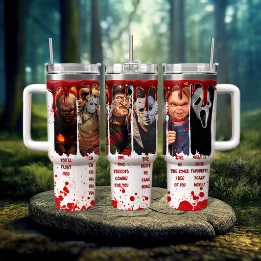 Horror Characters Quotes Movies 40oz Tumbler - 407HLHNTB067