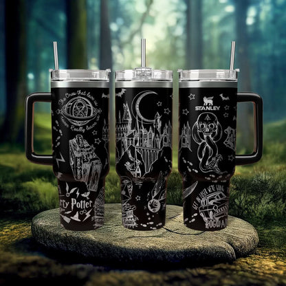 HP Wizards School Engraved 40 oz Tumbler - 407HLHNTB071