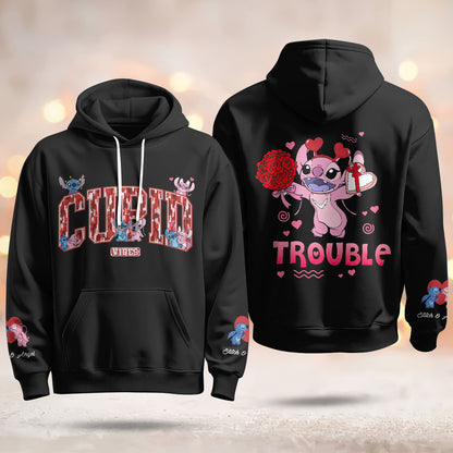 Best Gift For Couple Custom Printed Fleece Hoodie - 412MCTLFH009