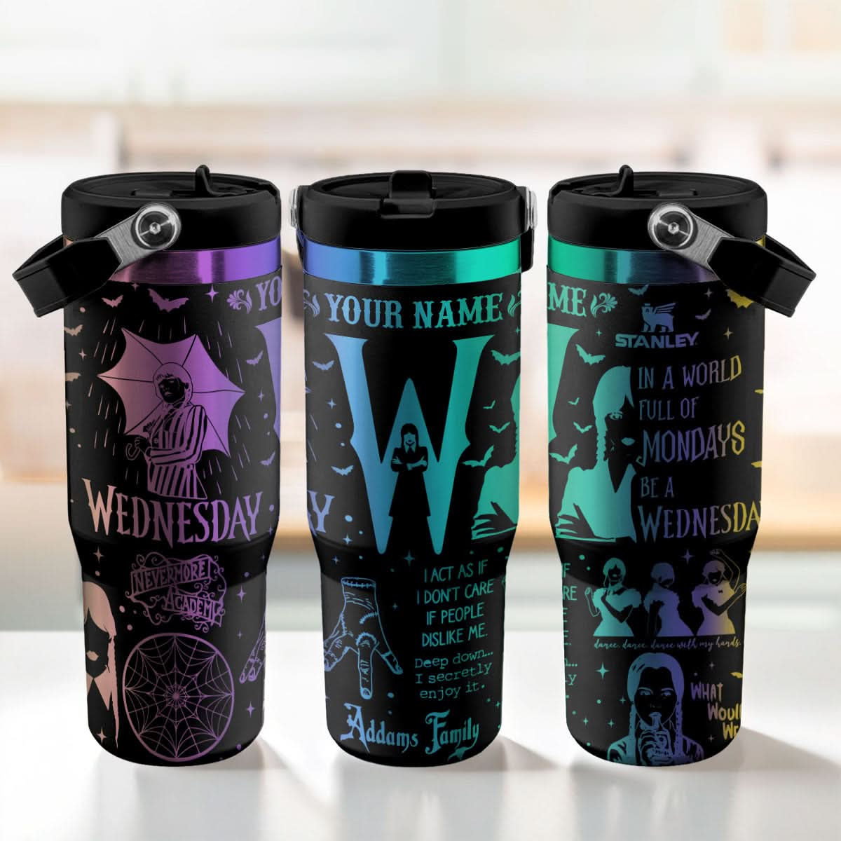 Wednesday Addams IceFlow 40oz Tumbler - 409TTTLTB001