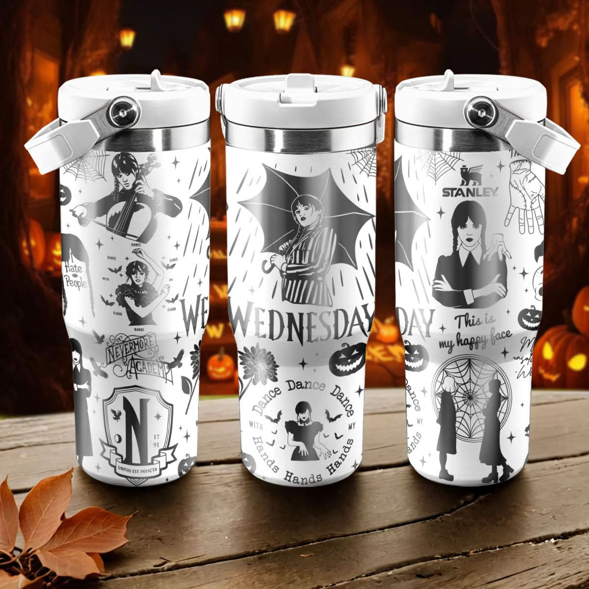 Wednesday Addams IceFlow 40oz Custom Tumbler - 409HLTLTB182