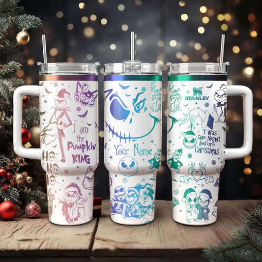 Couple Custom The Nightmare Before Christmas and Grinch 40oz Tumbler - 410QATLTB019