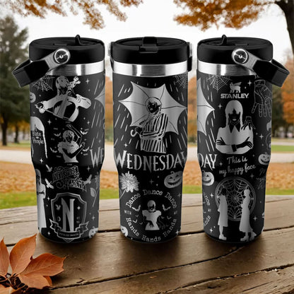 Wednesday Addams IceFlow 40oz Custom Tumbler - 409HLTLTB182