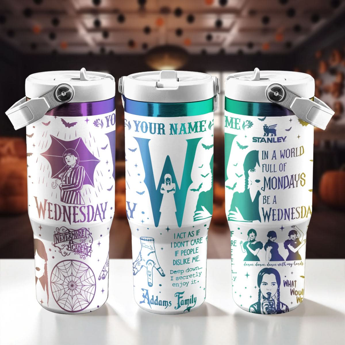 Wednesday Addams IceFlow 40oz Tumbler - 409TTTLTB001