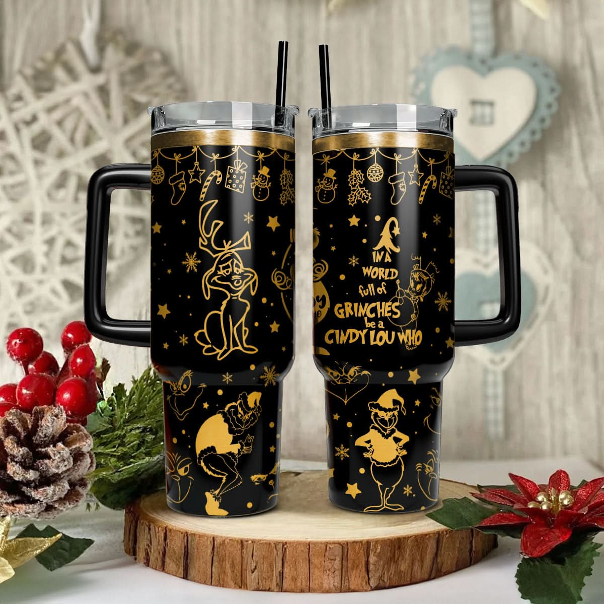 Grinch Movie 40oz Custom Tumbler - 410TTTLTB014