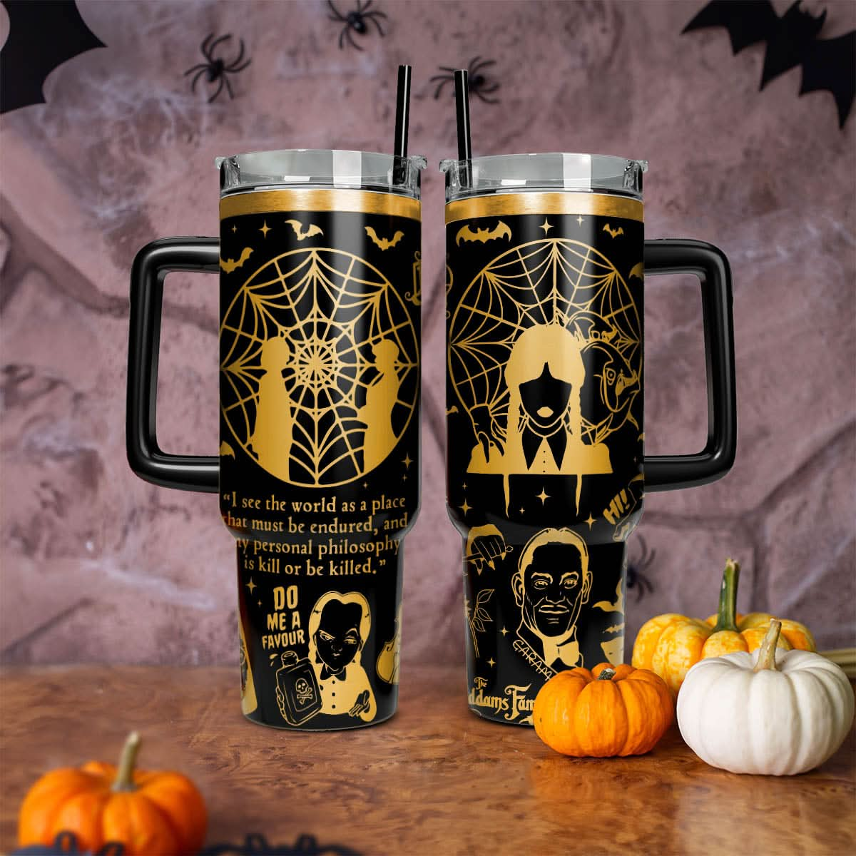 Wednesday Addams 40oz Tumbler - 409TTTLTB004