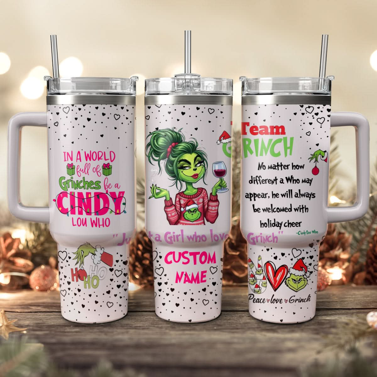 Custom Couple Grinch Movie 40oz Tumbler - 410TT-TB020