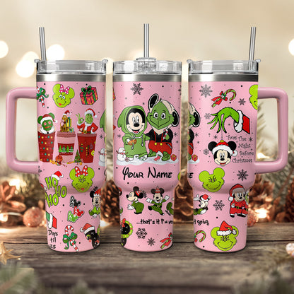 Custom Couple Grinch and Disney Mouse 40oz Tumbler - 410QA-TB039