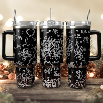 Custom Disney Mouse Christmas Character 40oz Tumbler - 410QA-TB026