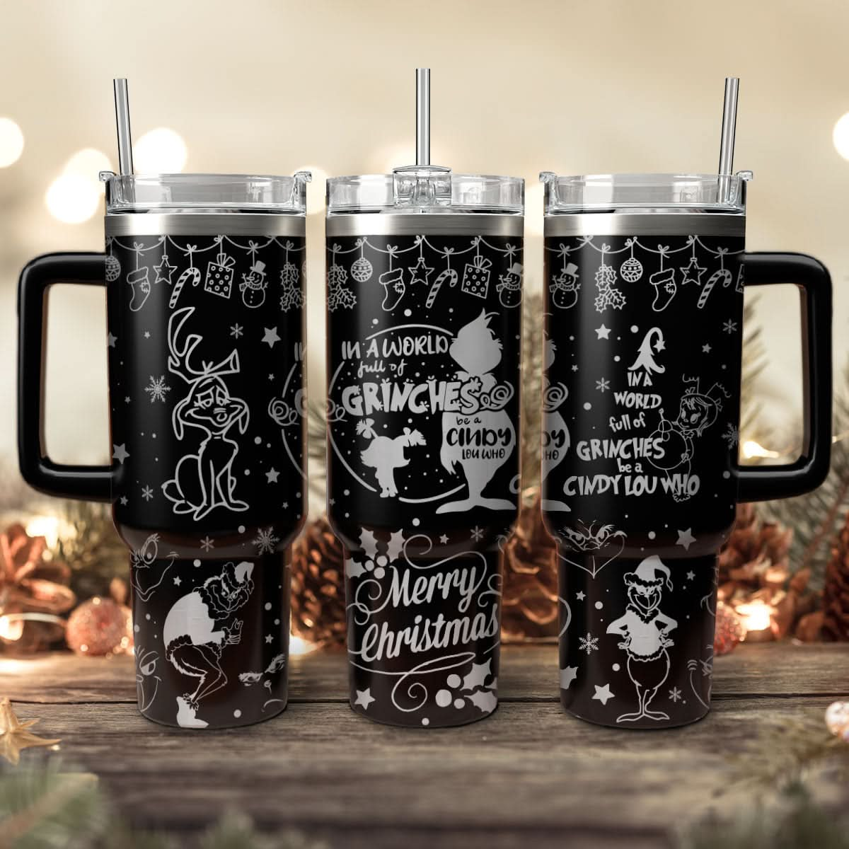 Grinch Movie 40oz Custom Tumbler - 410TTTLTB014