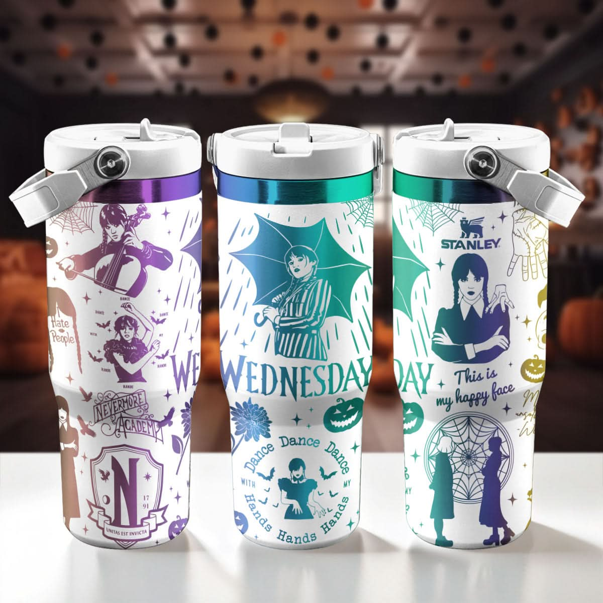 Wednesday Addams IceFlow 40oz Custom Tumbler - 409HLTLTB182