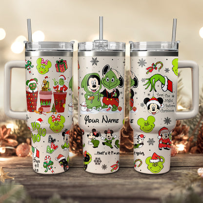 Custom Couple Grinch and Disney Mouse 40oz Tumbler - 410QA-TB039