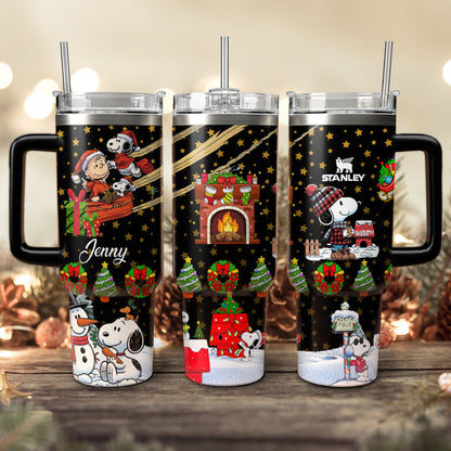 Christmas Custom Snoopy 40oz Tumbler- 411TT-TB023