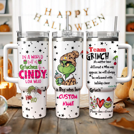 Custom Couple Grinch Movie 40oz Tumbler - 410TT-TB020