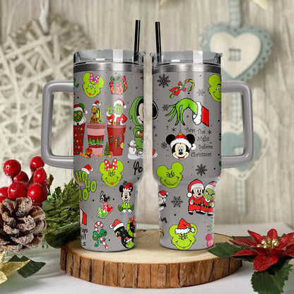 Custom Couple Grinch and Disney Mouse 40oz Tumbler - 410QA-TB039