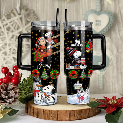 Christmas Custom Snoopy 40oz Tumbler- 411TT-TB023