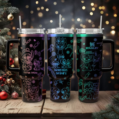 Custom Disney Stitch Christmas 40oz Tumbler- 410QA-TB032