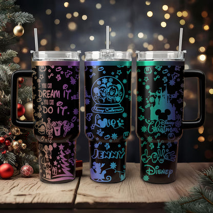 Custom Christmas Disney Movie 40oz Tumbler - 410TT-TB051