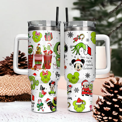 Custom Couple Grinch and Disney Mouse 40oz Tumbler - 410QA-TB039