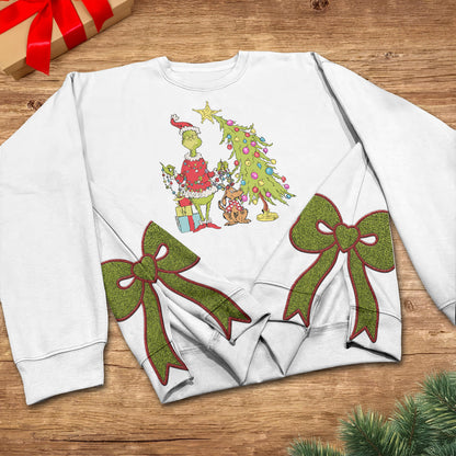 Grinch Side Bow Hoodie/ Sweater - 411TT-SB003