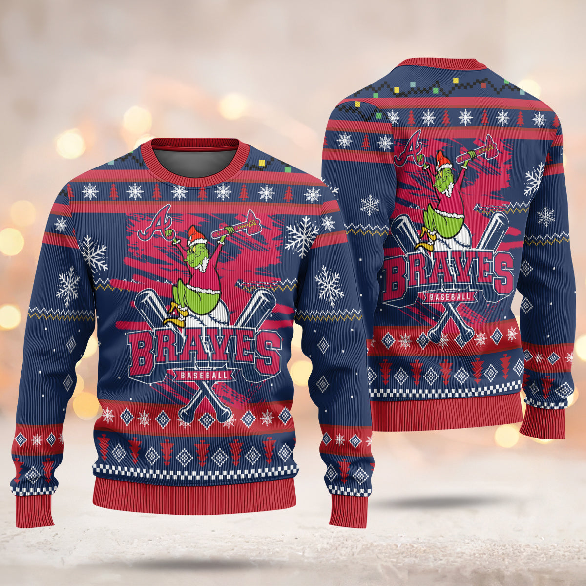 Custom Atlanta Grinch Ugly Sweater - 411TT-US003