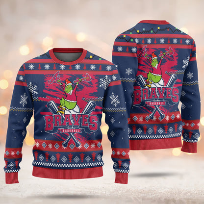 Custom Atlanta Grinch Ugly Sweater - 411TT-US003